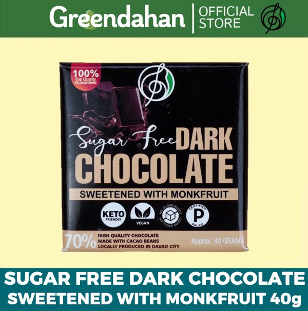 Dark Chocolate (with Monkfruit)SUGAR FREE - Keto, Low Carb , Vegan , Paleo