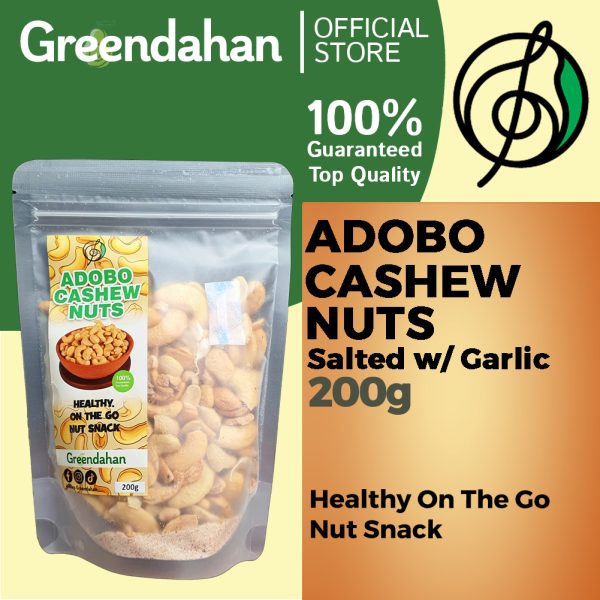 Adobo Cashew Nuts 200g - Salted Garlic, No MSG, No Vegetable Oil