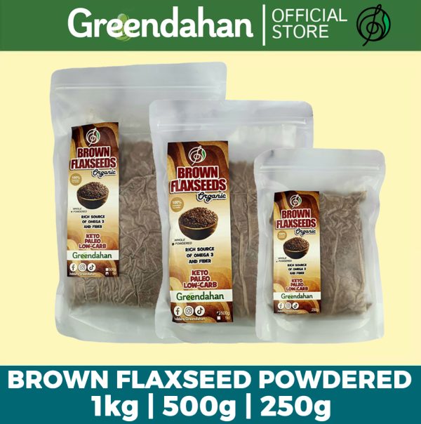 Brown Flaxseeds Ground/Powdered Organic - Keto Friendly