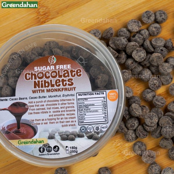 Sugar-Free Chocolate Chips Niblets (with Monkfruit)g - Keto and Low carb Friendly, Locally Made, NO MALTODEXTRIN - Image 2