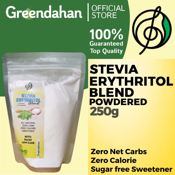 Stevia Blend (with Erythritol) Powdered 2x sugar Sweetness  - Keto Friendly Sweetener, NO MALTODEXTRIN