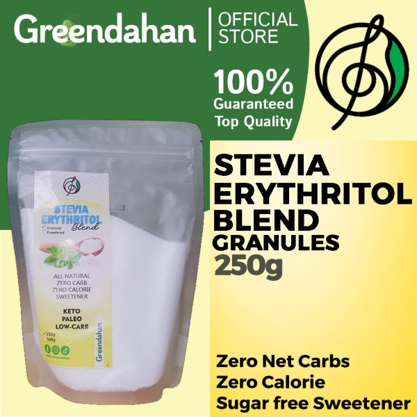 Stevia Blend (with Erythritol) Granules 2x sugar Sweetness - Keto friendly Sweetener,NO MALTODEXTRIN