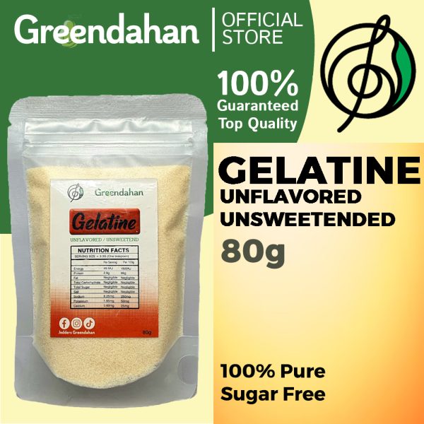 Gelatine 80g - Unflavored/Sugar Free (Repacked)