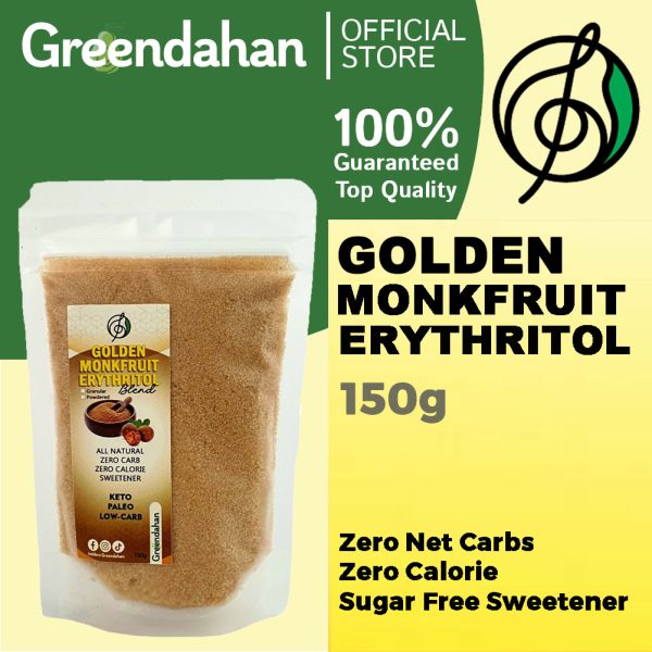 Golden Monkfruit Erythritol Blend Granules (Golden Brown) - 2x sweetness,  NO MALTODEXTRIN