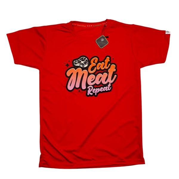 Advocacy Shirts (EAT MEAT REPEAT) - Low Carb Statement Shirt, Carnivore Series
